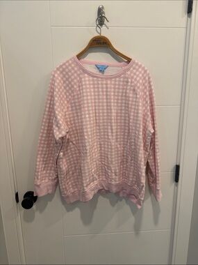 Draper James Pink and White Gingham Pullover size 1X